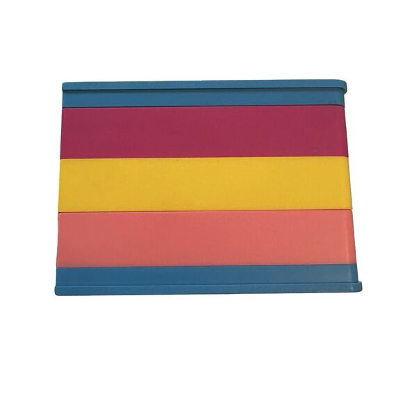 The Earring Book Plastic Layered Jewelry Organizer Case USA VTG 80s Classic - Picture 9 of 12